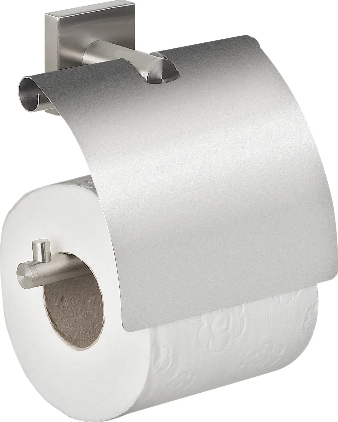 AXENTIA WC-Papierhalter Atlantik – Verchromt Mit Edelstahl-Deckel Fürs Bad