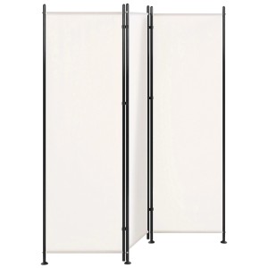 Paravent blanc Beliani Narni, 3 pièces, 170x161 cm, pour division flexible de l'espace.