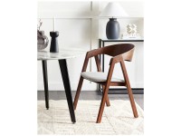 Beliani Chaise de salle à manger Yuba bois Marron Gris clair, set de 2