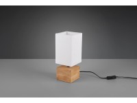 Trio Reality-Tischlampe Woody Naturholz Stoff Weiss (HxBxT) 30x12x12 cm Trio Reality-Tischlampe Woody Naturholz Stoff Weiss (HxBxT) 30x12x12 cm