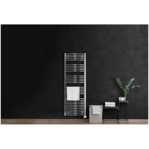 Radiateur sèche-serviettes électrique Sonnenkönig Hana 3, chrome, avec serviette. Pour des serviettes chaudes.
