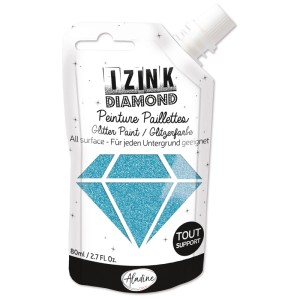 Aladine Diamond Azzurro Cielo pittura glitter in flacone squeeze, 80ml.