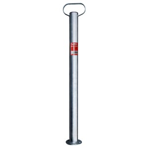 Puntello di supporto Las con maniglia per rimorchio auto, acciaio zincato, altezza 70 cm.
