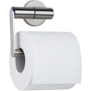 Porta carta igienica Tiger Boston in acciaio inox con rotolo, per montaggio a parete.