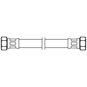 Tubo flessibile Flexo DN 8, 20 cm, 3/8 di pollice, per applicazioni sanitarie.