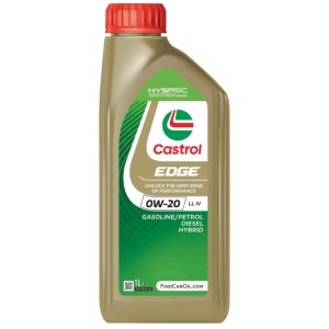 Olio motore Castrol Edge 0W-20 LL IV H 4A, flacone da 1 litro per veicoli ibridi.