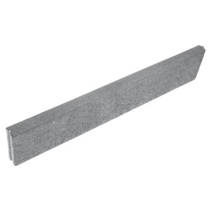 Bordure de gazon EHL grise arrondie (100x25x5 cm) pour massifs et allées.