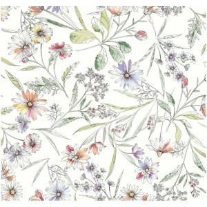 Abwischbare D-c-fix Tischdecke Manhattan Lindsay mit floralem Muster, 110x140 cm.