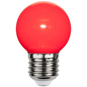 Rotes Star Trading LED-Leuchtmittel E27 G45 für Outdoor-Lichterketten, 1W, 15lm.