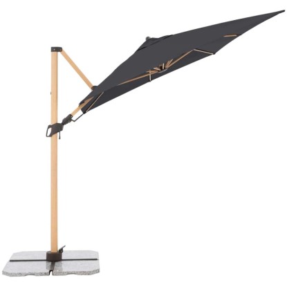 Pendelschirm Alu Wood AX Anthrazit 220 x 300 cm