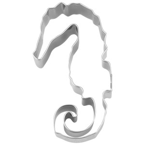 Seepferdchen Ausstecher aus Edelstahl, 7,5 cm, ideal zum Backen und Basteln.