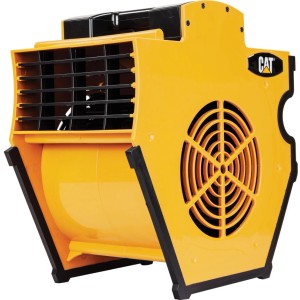 Séchoir de sol Caterpillar B1200 CFM jaune, idéal pour les chantiers et ateliers.
