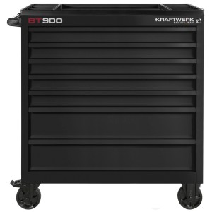 Servante d'atelier noire Kraftwerk BT900, équipée d'un set professionnel de 211 pièces.
