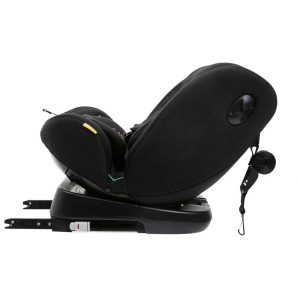 Seggiolino auto Chicco Unico Evo i-Size nero (40-150 cm) con sistema Isofix e poggiatesta regolabile.