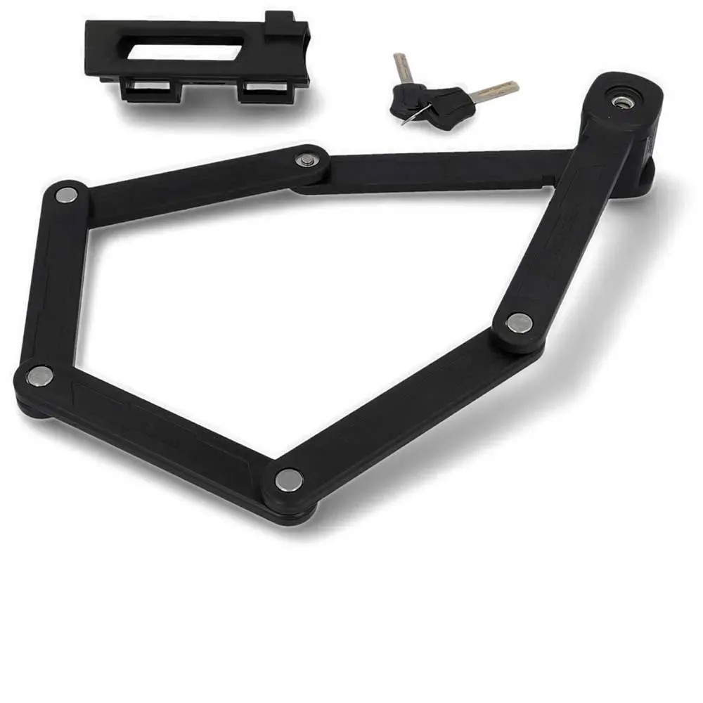 Fischer Protec Plus Lucchetto Pieghevole Per Bici - Nero, 85cm, Con 3 Chiavi - Foto 11