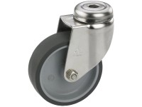 Doerner + Helmer Apparate-Lenkrolle mit Rückenloch Ø 5 cm / Bauhöhe 7,3 cm