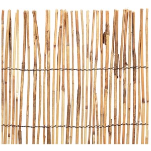 Stuoia di canne naturale Peking per giardino e balcone. Canne chiare con filo, frangivista opaco.