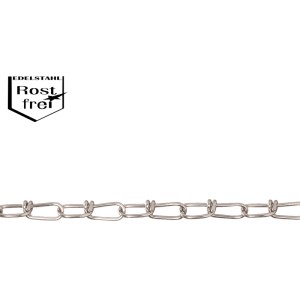 Conacord Knotenkette, V4A Stahl, Ø 1,6 mm, Meterware. Silberfarbene Kette.