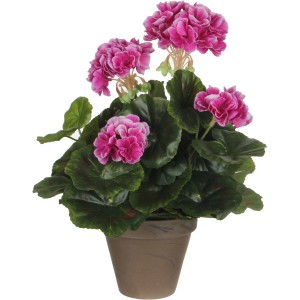 Geranio artificiale viola in vaso (Ø 20x34 cm) di Mica Decorations.