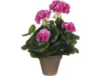 Mica Decorations Kunstpflanze Geranie Violett Topf Ø 20 cm / Höhe 34 cm