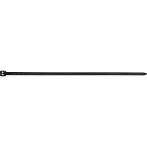 Collier de serrage noir, 150 mm, pour regrouper et fixer les câbles.