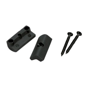 Clips d'extrémité noirs pour lames de terrasse en WPC, 10 pièces, vis incluses.
