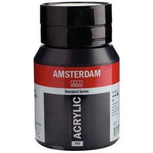 Flasche Amsterdam Acrylfarbe Standard Series Lampenschwarz, 500 ml.