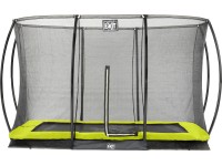Exit Trampoline enterré Silhouette avec filet de sécurité Vert 244 x 366 cm