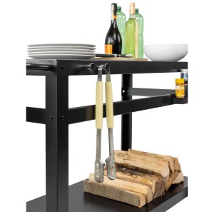 Feu du Jardin Chariot de service et barbecue 81 x 129 x 60 cm