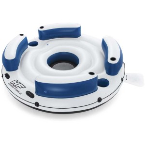 Île Bestway Hydro-Force Lazy Dayz, Ø 239 cm, pour 4 personnes avec coussins et porte-boissons.