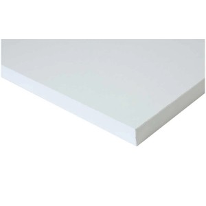 Weisser Regalboden, 60x20 cm, 1,6 cm stark. Vielseitig einsetzbare Möbelbauplatte.