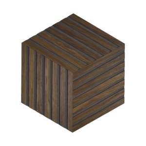 Designpaneel Raute Geräucherte Eiche, MDF schwarz, 26,5x46cm, 3 Stück, für Wand- und Deckengestaltung.