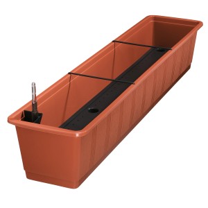 Jardinière terracotta Geli Aqua-Green 6,4 l avec système d'arrosage.
