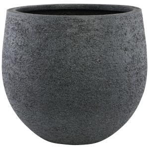 Pot de fleurs Balloon gris-bleu, Ø 40 cm, en Fiberstone, résistant au gel et aux UV.