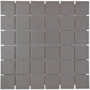 Tappetino a mosaico antiscivolo grigio scuro, ceramica, 30x30 cm. Piastrella a mosaico antiscivolo per bagno e cucina.