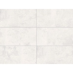 Carrelage de sol en grès cérame blanc mat (59,8x119,8 cm) aspect pierre pour intérieur et extérieur.