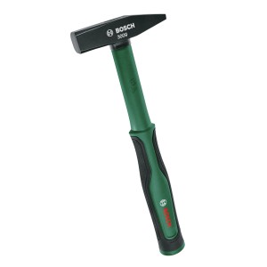 Marteau de serrurier Bosch (300g) avec manche vert et noir pour frapper avec précision.