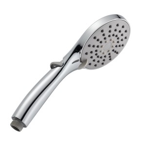 Poignée de douche chromée Diaqua Flow avec contrôle du débit pour flexibles de douche.