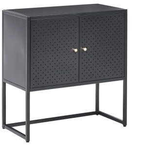 Beliani Armoire de bureau Rakaia noire 75 x 72 x 35 cm