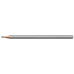 Caran d'Ache Graphitstift Graphite Line HB, grauer Holzstift mit Minenspitze und Aufdruck.