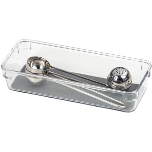 Inserto per cassetto Wenko Long M con utensili da cucina come misurini e infusore per tè.