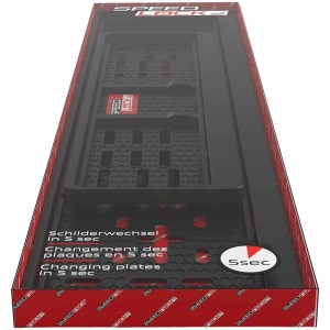 SpeedLock portatarga NU-Set, telaio in plastica per targhe 30x8/50x11 cm, montaggio rapido.