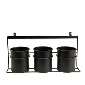 Denpanels Set 3 Bicchieri Neri con Supporto per Pannello Acustico.