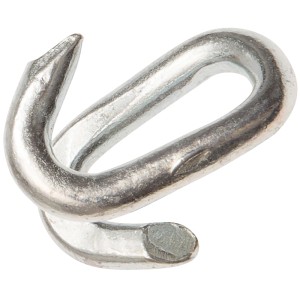 Conacord Ketten-Notglied aus Stahl, silberfarben, U-förmig, offen. Ideal für Haken- & Ösen-Sets.