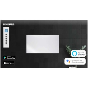 Panneau chauffant infrarouge Sonnenkönig Eco 200 Blanc, contrôle intelligent via l'application et l'assistant vocal.