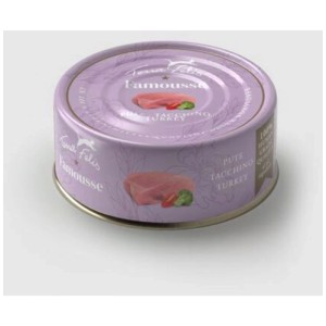 Terra Felis Famousse Katzen-Nassfutter Pute, 80g Dose. Katzenfutter mit hohem Fleischanteil.