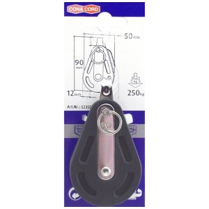 Conacord Block einfach Ø 10 mm, Seilrolle für Hebe- und Zuganwendungen, robuste Ausführung.