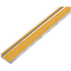 Profilo angolare autoadesivo asimmetrico cromato, 10x20x1000 mm.