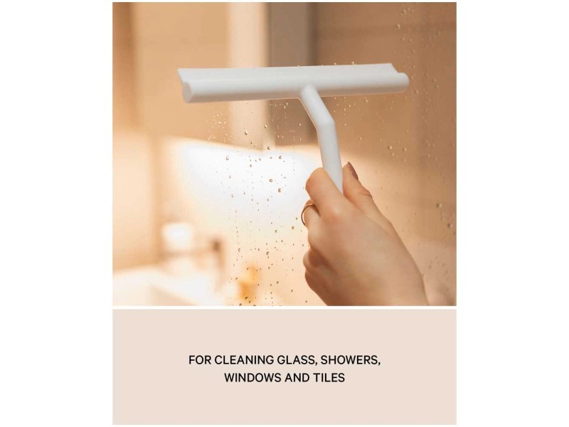Lavavetro doccia con supporto silicone Bianco 21 x 24,5 cm