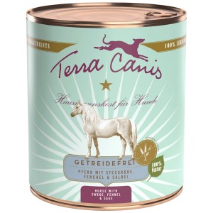 Terra Canis Hunde-Nassfutter Pferd, getreidefrei, 800g Dose.